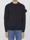 Men's Baguette Sleeve Wool Knit Top Black - FENDI - BALAAN 2