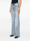 Low Rise Denim Straight Jeans Blue - SAINT LAURENT - BALAAN 5