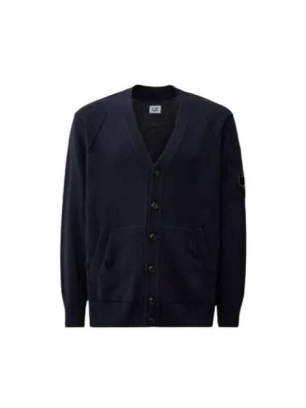 Lambswool GRS Buttoned Cardigan Navy - CP COMPANY - BALAAN 2