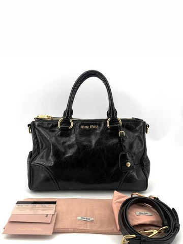 Vitello Shine Tote Bag Shoulder RN1172 - MIU MIU - BALAAN 1