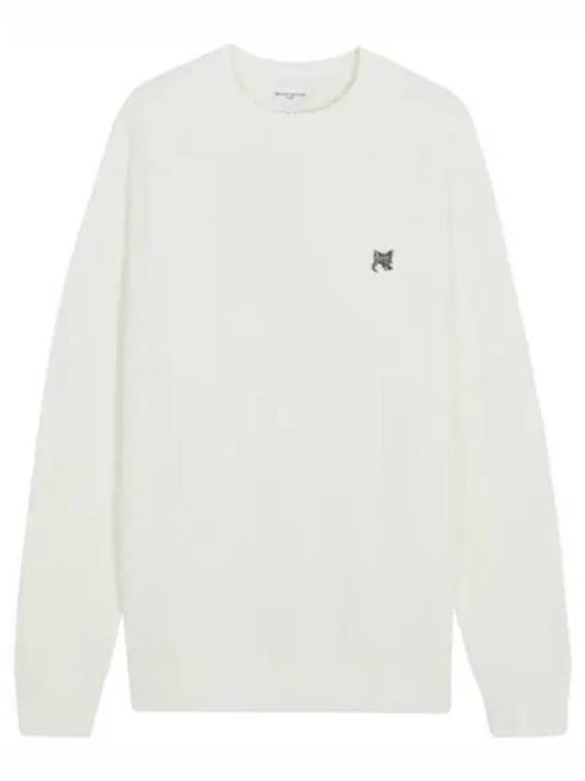 Grey Fox Head Patch Classic Sweatshirt White - MAISON KITSUNE - BALAAN 2