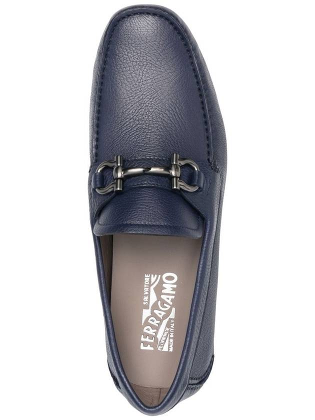 Gancini Ornament Driving Shoes Navy - SALVATORE FERRAGAMO - BALAAN 4