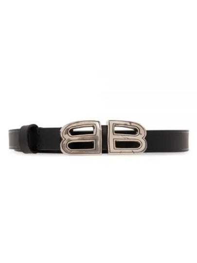 BB Crush Leather Belt Black - BALENCIAGA - BALAAN 2