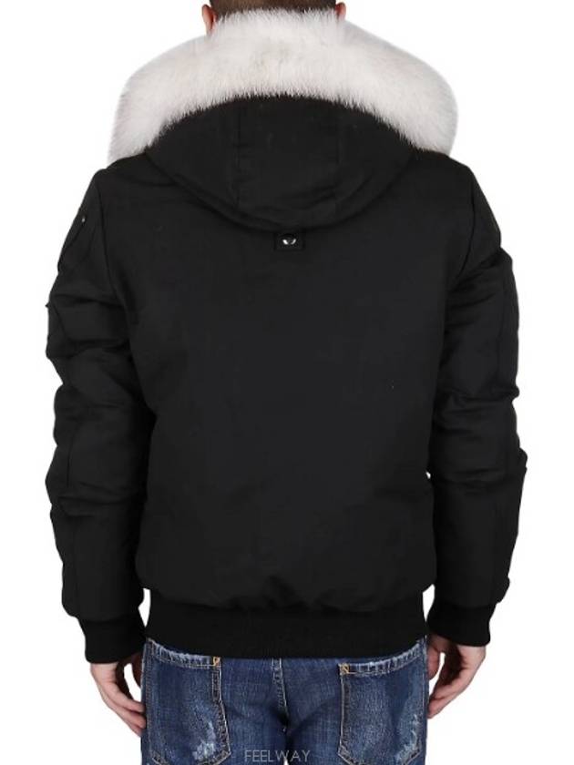 Men's Ballistic Bomber Jacket White Fox Fur Black - MOOSE KNUCKLES - BALAAN 6