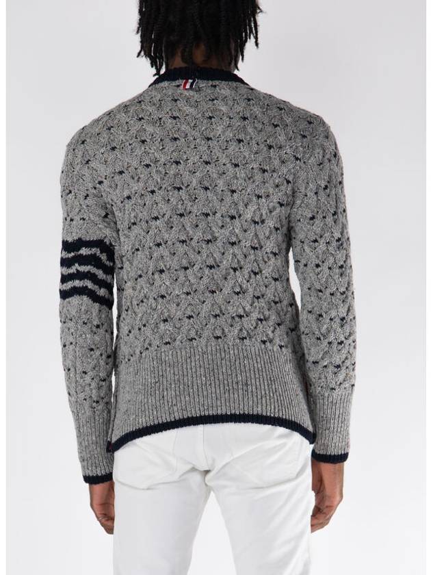 4 Bar Cable Knit Top Grey - THOM BROWNE - BALAAN 3