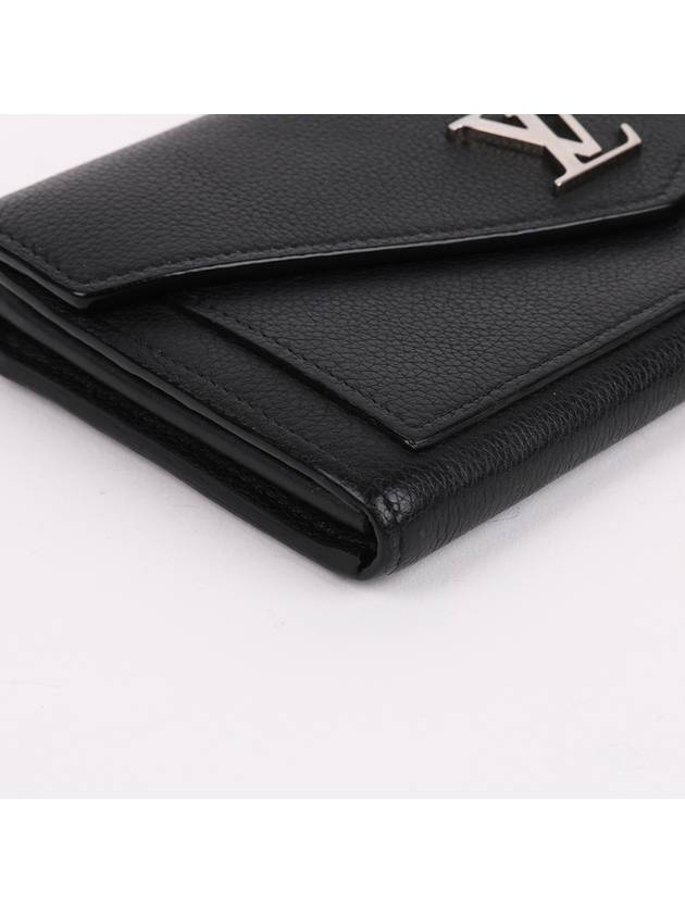 LV silver lock me black long wallet - LOUIS VUITTON - BALAAN 8