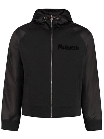 Casual Hooded Jacket Black - ALEXANDER MCQUEEN - BALAAN.