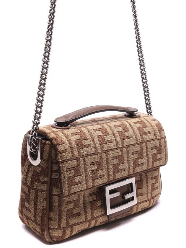 Baguette Chain Medium Shoulder Bag Brown - FENDI - BALAAN 4