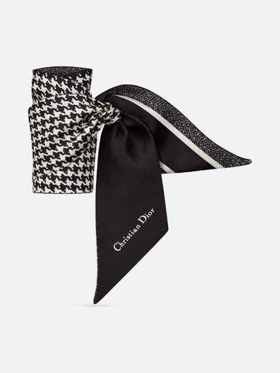 30 Montaigne Micha Silk Twill Scarf Black White - DIOR - BALAAN 2