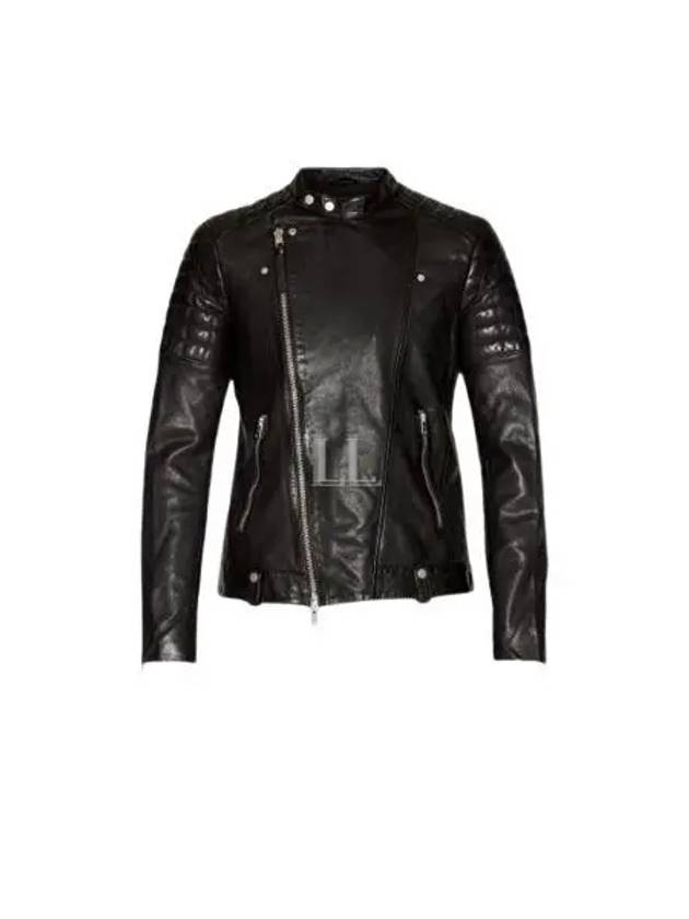 Silas Tab Collar Leather Biker Jacket Black - ALLSAINTS - BALAAN 2