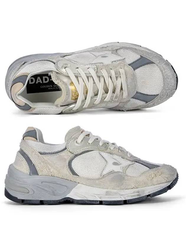 Mesh and Suede Leather Dad-Star Sneakers White Beige - GOLDEN GOOSE - BALAAN 3