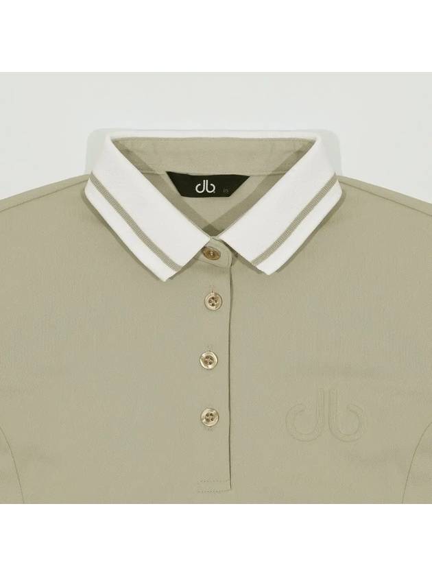 Drew Yokoeri Pique Long Sleeve T-Shirt DF41LT04BEIGE - DRUH GOLF - BALAAN 3