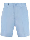 Men's Cotton Bermuda Shorts Light Blue - AMI - BALAAN 1