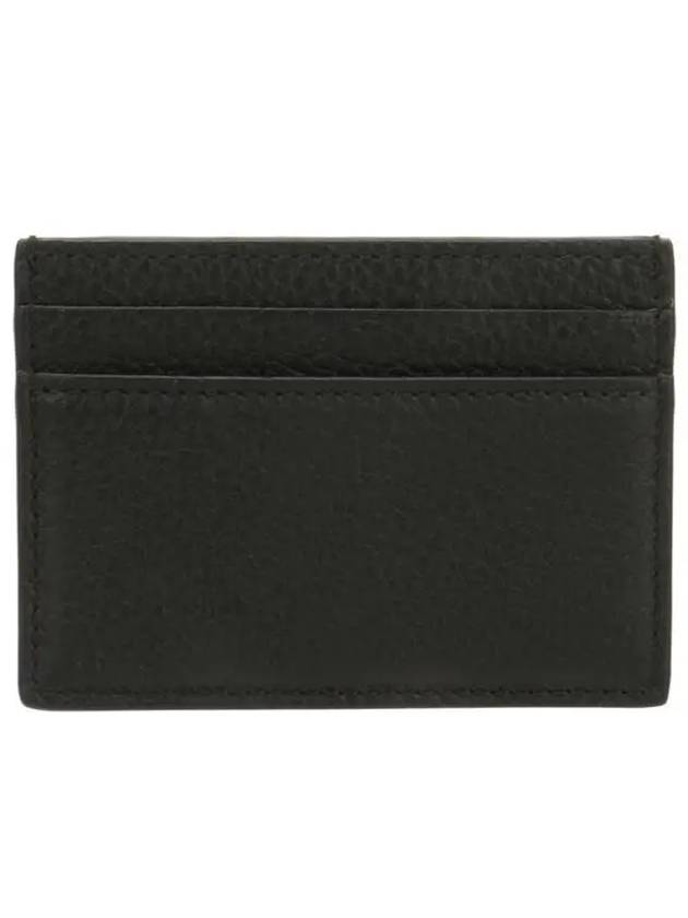 Metal Logo Leather Card Wallet Black - GUCCI - BALAAN 4