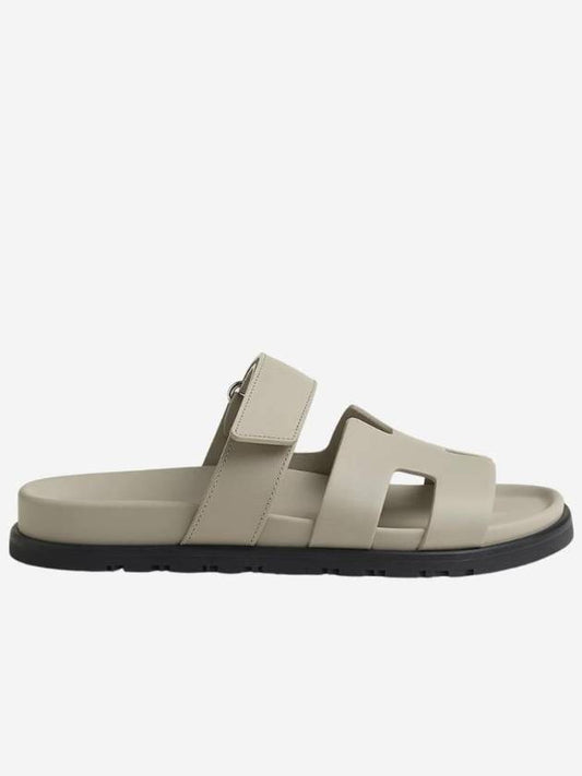 Chypre Calfskin Sandals Beige - HERMES - BALAAN 1