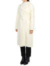 Wrap Wool Cashmere Belt Trench Coat Ivory - THEORY - BALAAN 3