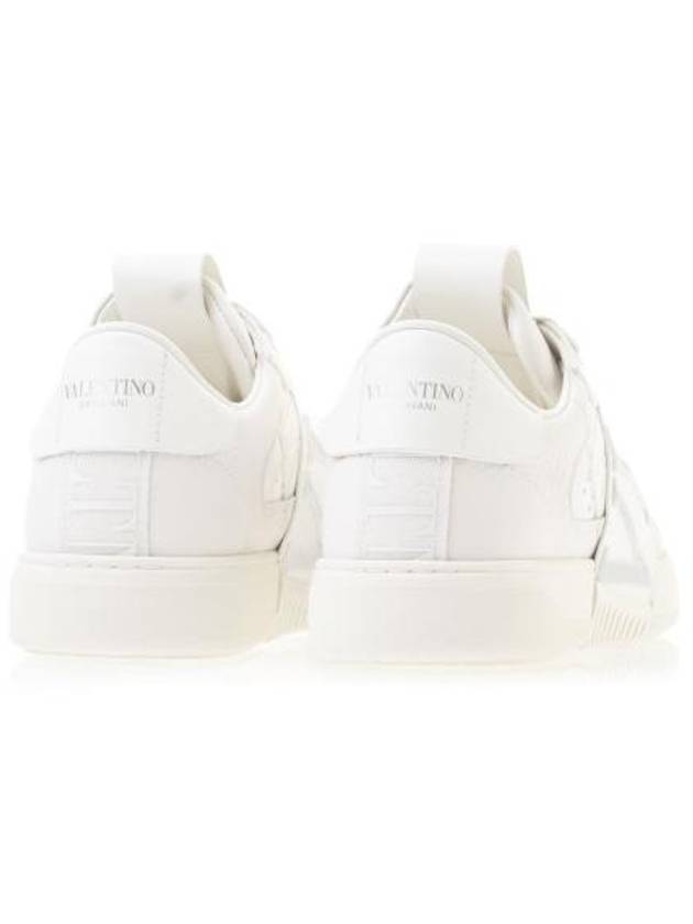 Round Toe Lace-Up Low Top Sneakers White - VALENTINO - BALAAN 4