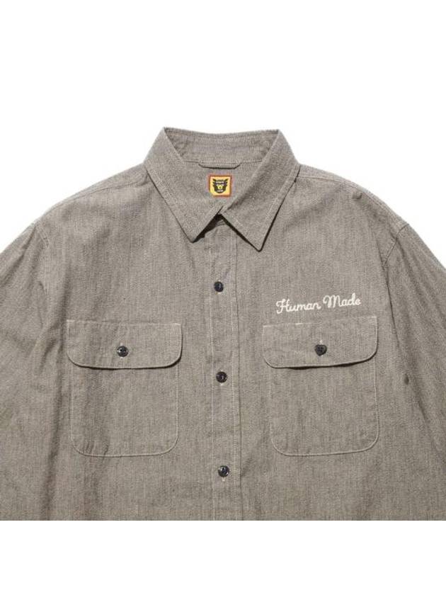 Salt And Pepper Work Long Sleeve Shirt Grey - HUMAN MADE - BALAAN 3