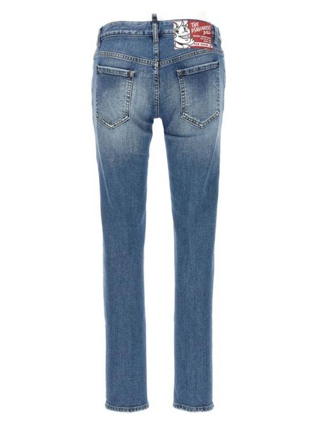 Medium Preppy Wash Jennifer Straight Jeans Blue - DSQUARED2 - BALAAN 3