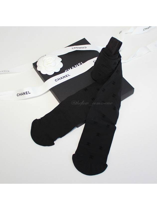 CC Logo Sheer Stocking Black - CHANEL - BALAAN 9