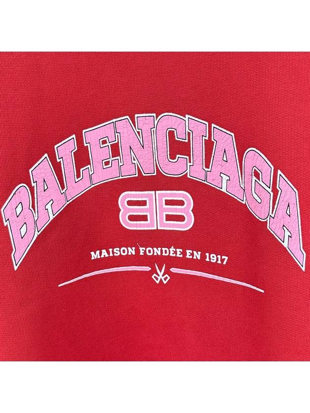 4 BB Men s Graphic Artwork Logo Heavy Hooded Sweatshirt Red - BALENCIAGA - BALAAN 4