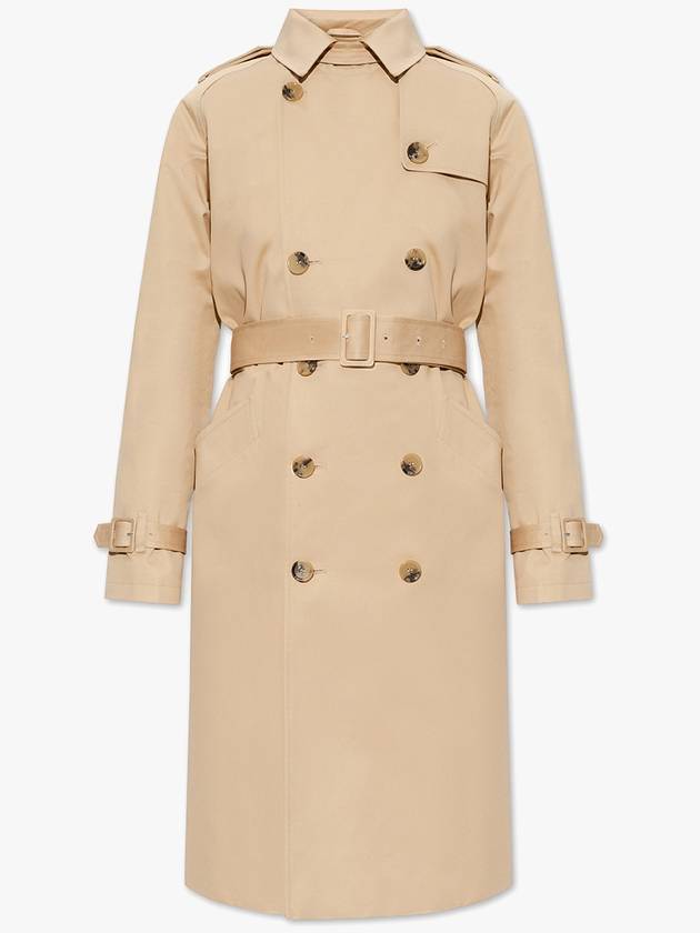 Greta Double Breasted Cotton Trench Coat Beige - A.P.C. - BALAAN 2