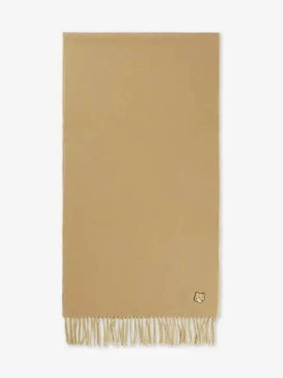 Bold Fox Head Double Face Scarf Beige - MAISON KITSUNE - BALAAN 2