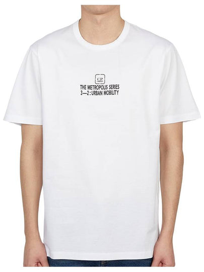 Men's Metropolis Logo Graphic Short Sleeve T-Shirt White - CP COMPANY - BALAAN 2