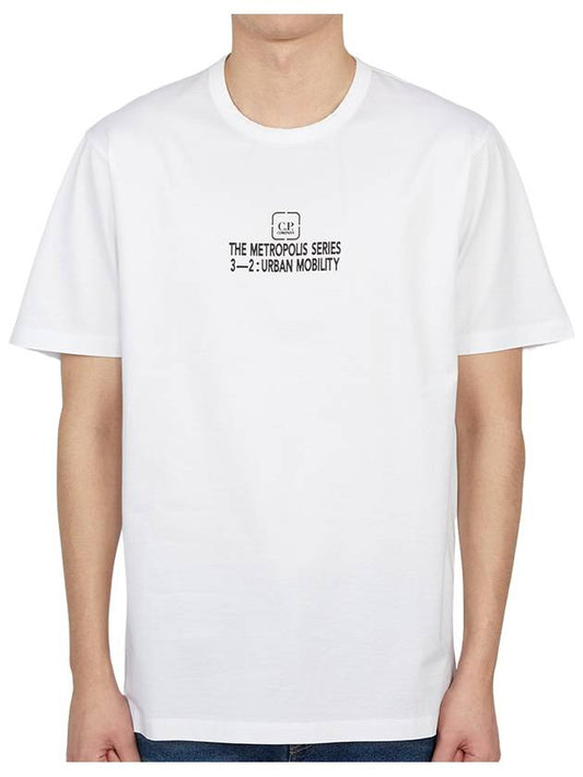 Graphic logo print short sleeve t-shirt 14CMTS200A 006370W 101 - CP COMPANY - BALAAN.