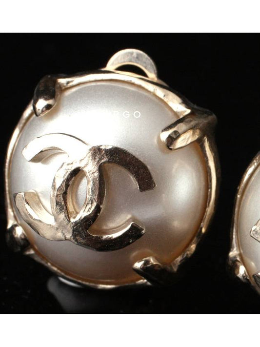 CC Logo Crystal Mint Burgundy Flower Earrings Gold - CHANEL - BALAAN.