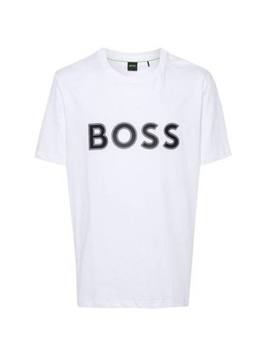 Logo Cotton Short Sleeve T-shirt White - HUGO BOSS - BALAAN 1