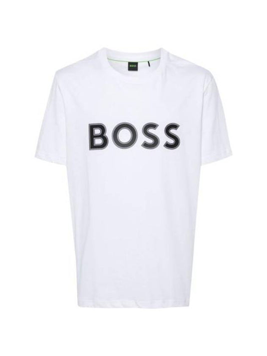 Logo Cotton Short Sleeve T-shirt White - HUGO BOSS - BALAAN 1