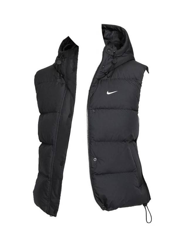 NSW Thermafit Metro Loose Down Hooded Vest Black White Asia FZ5933 010 - NIKE - BALAAN 1