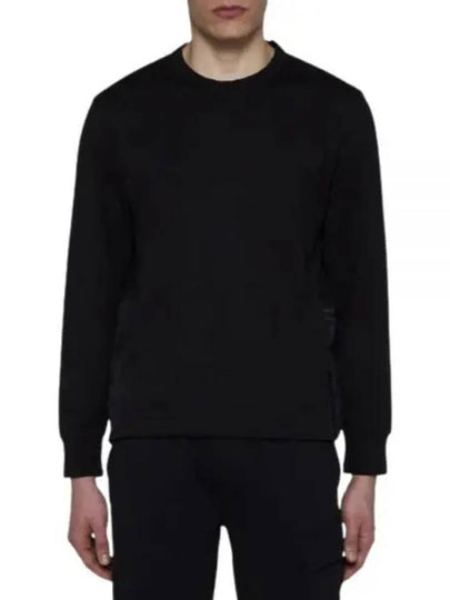 Stretch Fleece Mixed Pocket Sweatshirt Black - CP COMPANY - BALAAN 2