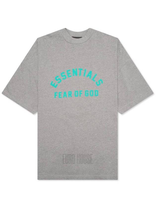 Logo Print Cotton Short Sleeve T-Shirt Grey - FEAR OF GOD ESSENTIALS - BALAAN 2