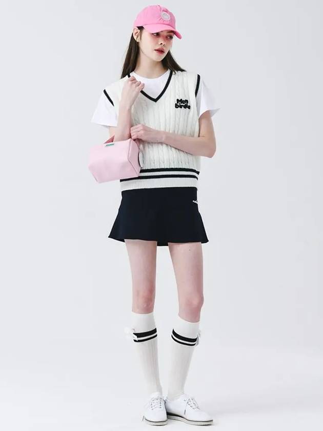 High stretch mini flare skirt DNAVY - MONBIRDIE GOLF - BALAAN 4