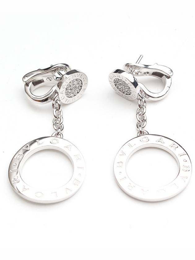 BB diamond white gold 18k earrings - BVLGARI - BALAAN 2