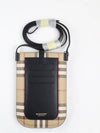 Vintage Check Phone Holder Cross Bag Beige - BURBERRY - BALAAN.