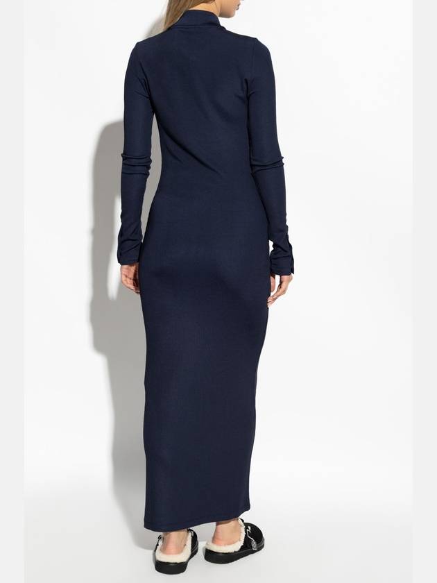 Kenzo Dress With Polo Collar, Women's, Navy Blue - KENZO - BALAAN 4