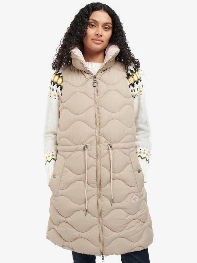 Shelly Reversible Padding Vest Beige Pink - BARBOUR - BALAAN 3