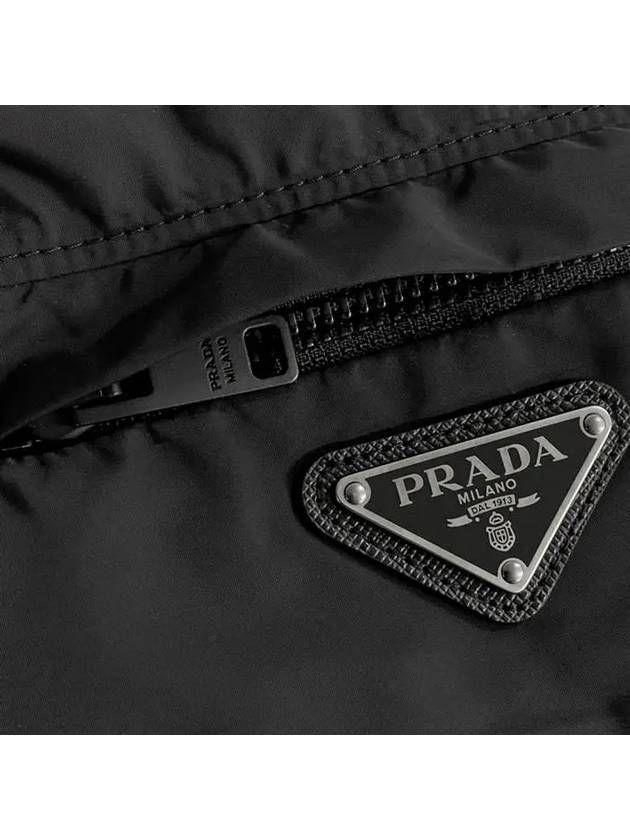 Triangle Logo Re-Nylon Jacket Black - PRADA - BALAAN 5