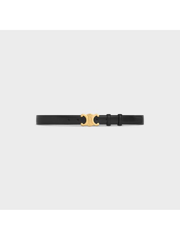 Triomphe Taurillon Medium Leather Belt Black - CELINE - BALAAN 4