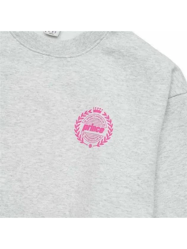 Crest Logo Sweatshirt Light Grey - SPORTY & RICH - BALAAN 5