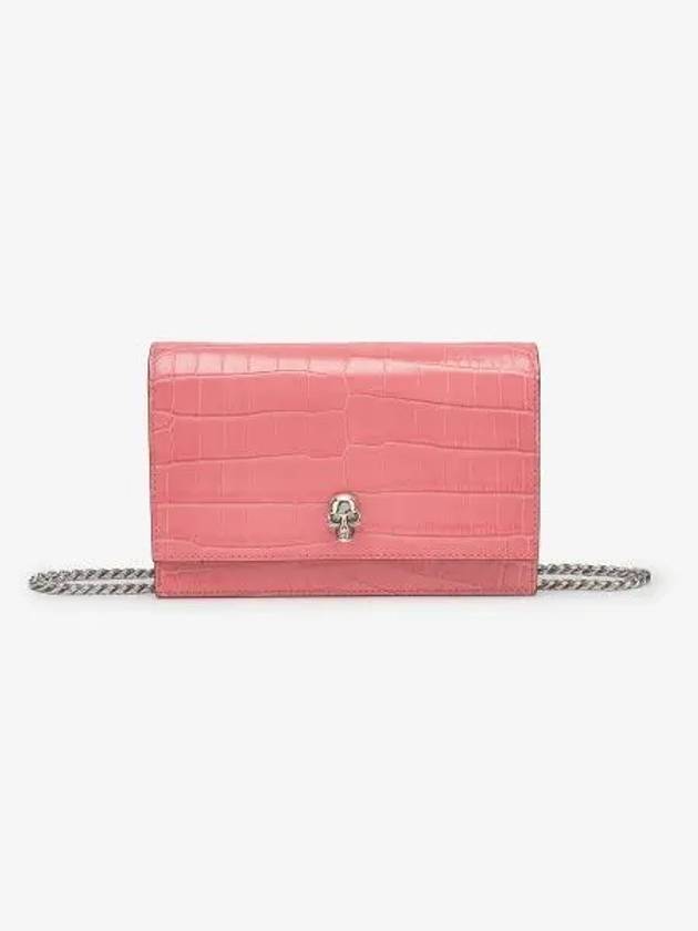 Skull Crocodile Chain Shoulder Bag Pink - ALEXANDER MCQUEEN - BALAAN 2