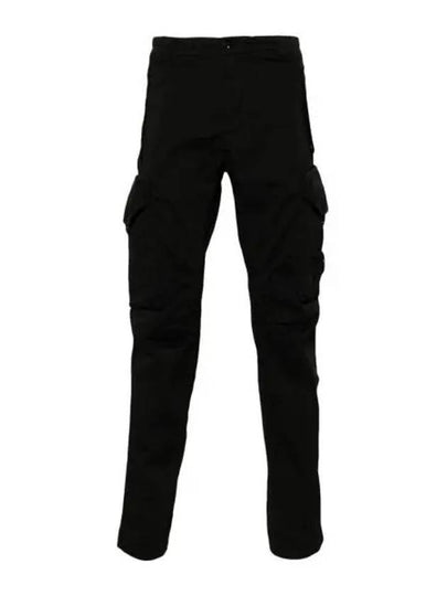 Stretch Sateen Ergonomic Lens Utility Straight Pants Black - CP COMPANY - BALAAN 2