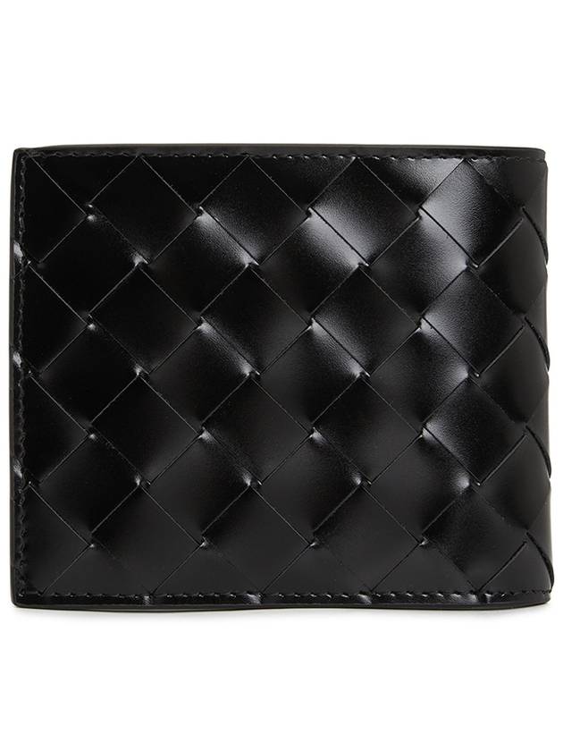 Intrecciato Half Wallet Black - BOTTEGA VENETA - BALAAN 3