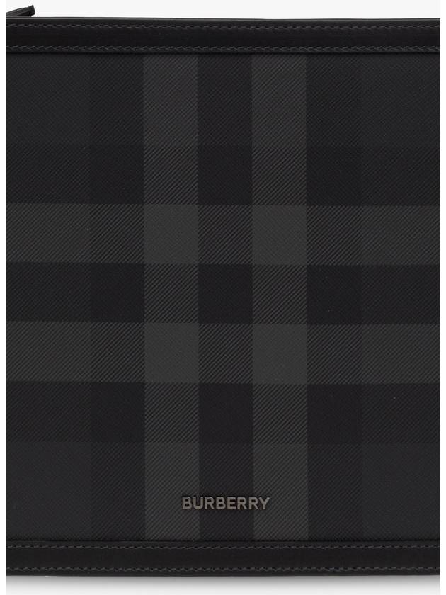 Check Small Logo Clutch Bag Black - BURBERRY - BALAAN 7