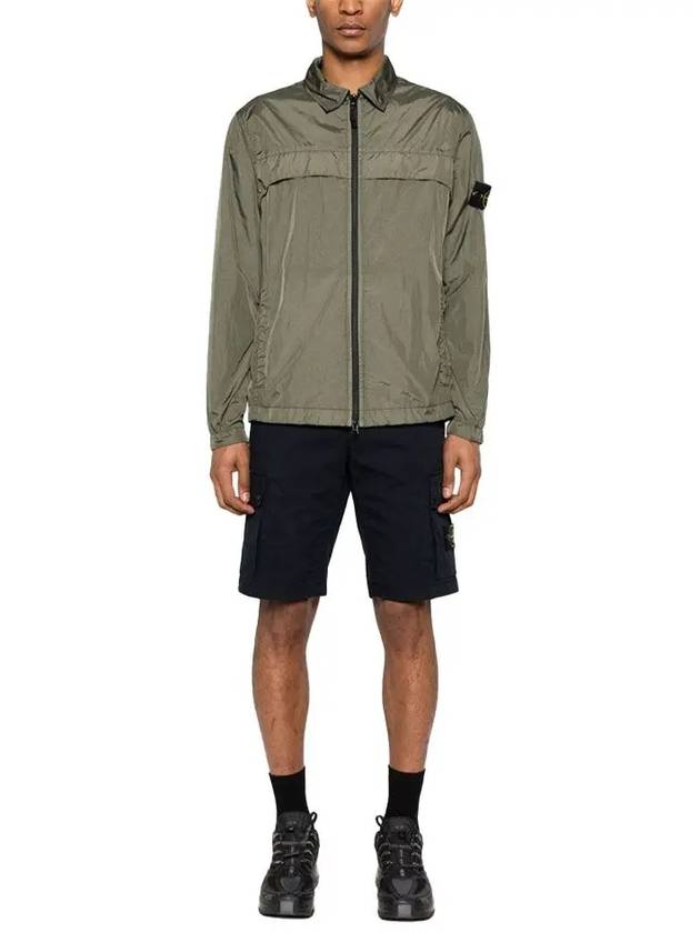 Garment Dyed Crinkle Reps R-NY Jacket Musk Green - STONE ISLAND - BALAAN 3