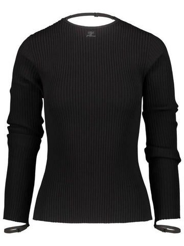 Courrèges Elastic Wrist Rib Knit Sweater Clothing - COURREGES - BALAAN 1