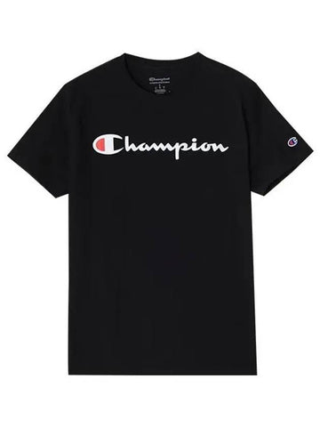 Classic Graphic Jersey Short Sleeve T-Shirt Black - CHAMPION - BALAAN 1